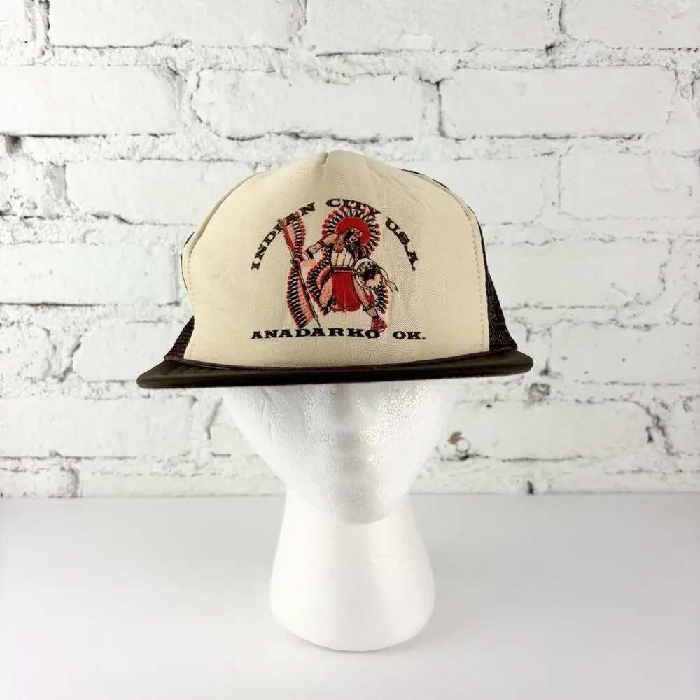 Vintage Indian City USA Trucker Snapback Hat